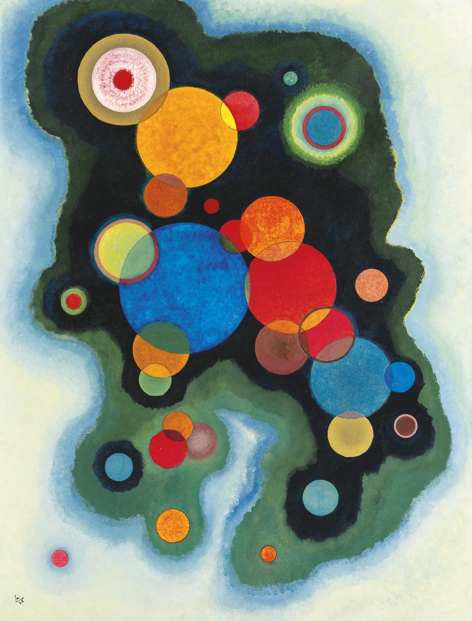 Deepened Impulse 1928 by Wassily Kandinsky Reproduction for Sale - Blue Surf Art