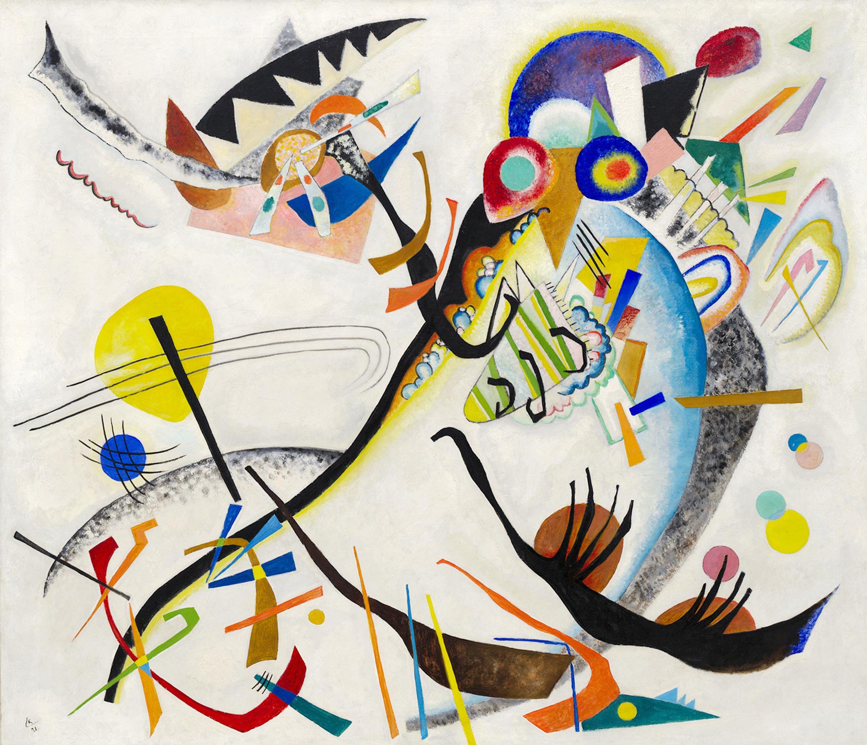 Blue Segment 1921 by Wassily Kandinsky Reproduction for Sale - Blue Surf Art