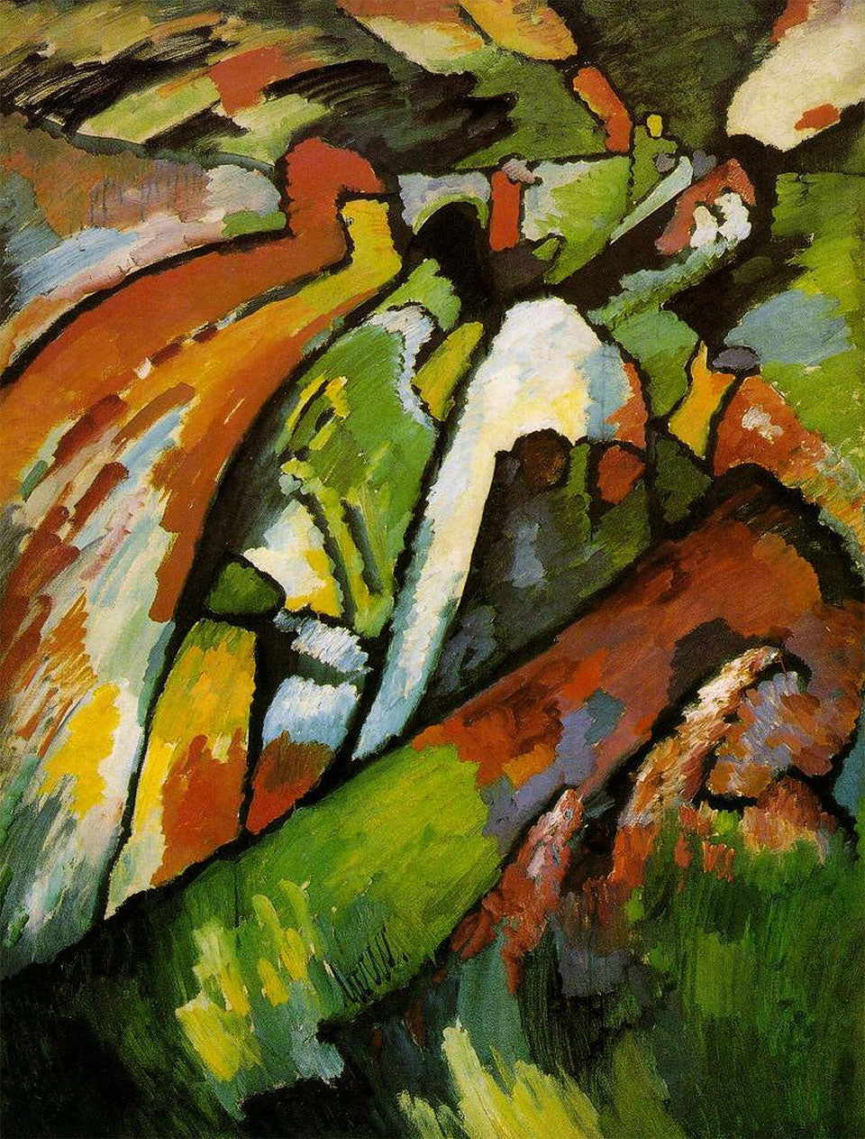 Improvisation 7 - 1910 by Wassily Kandinsky Reproduction for Sale - Blue Surf Art