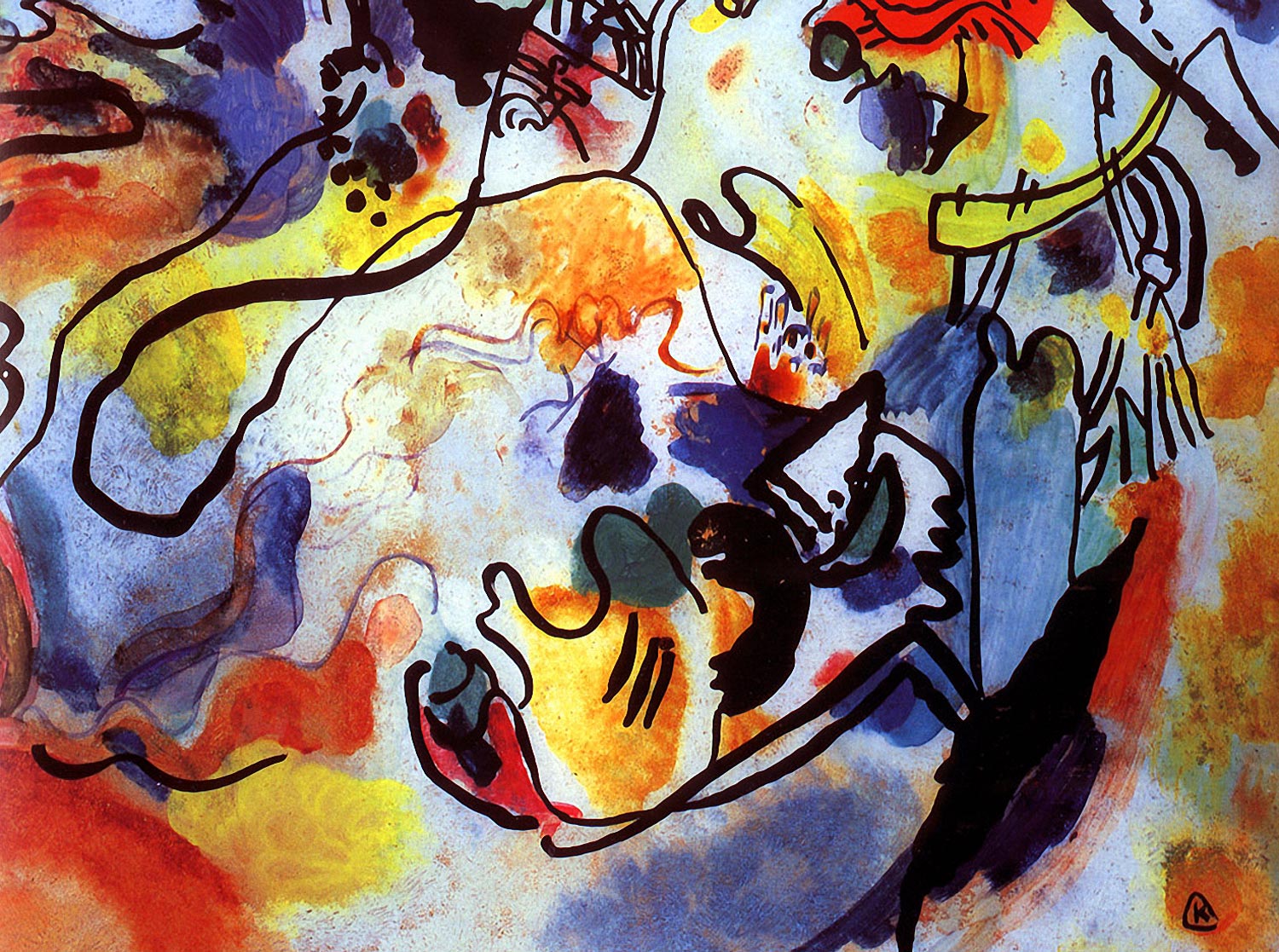 The Last Judgment 1912 by Wassily Kandinsky Reproduction for Sale - Blue Surf Art