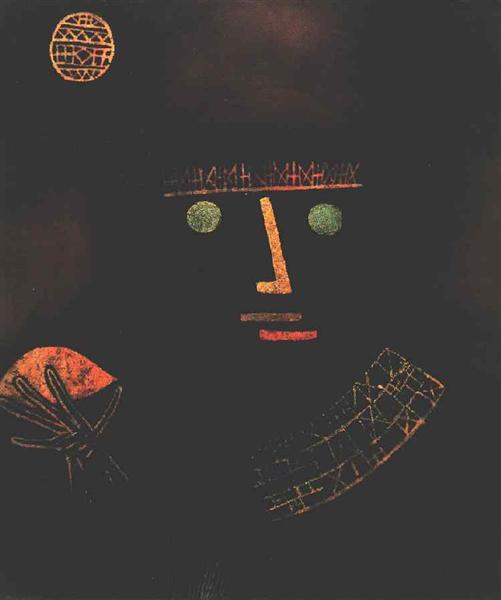Black Knight by Paul Klee - Reproduction Painting by Blue Surf Art