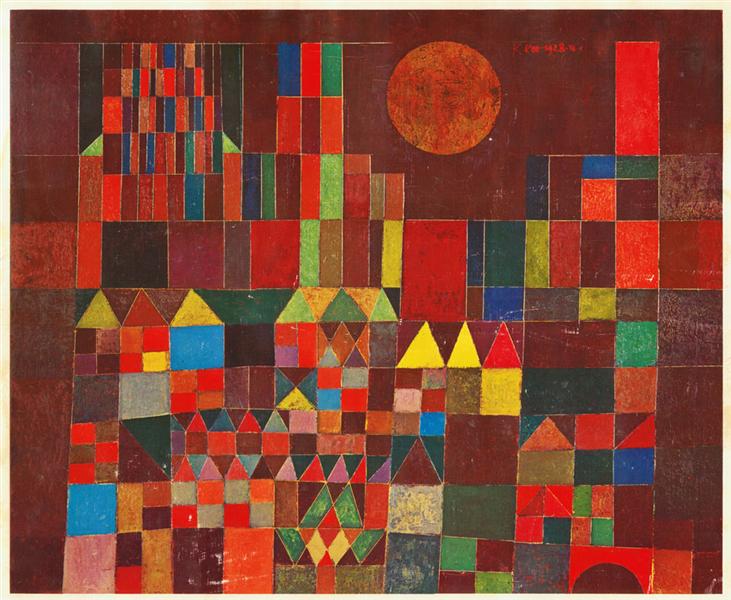 Castle and Sun by Paul Klee reproduction wall art canvas painting