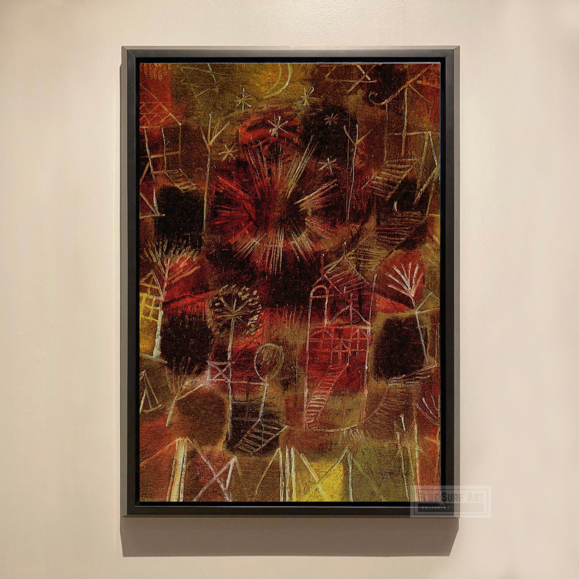 Flora on Sand by Paul Klee. Paul Klee Artworks, Paul Klee oil painting, Paul Klee masterpiece, Paul Klee reproduction, Paul Klee wall art, abstract wall art decor