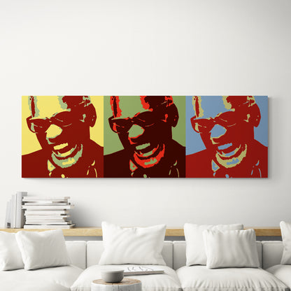 Ray Charles Original Oil on Canvas Handmade Music Wall Art