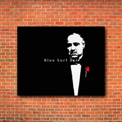 Red Rose - red bricks wall