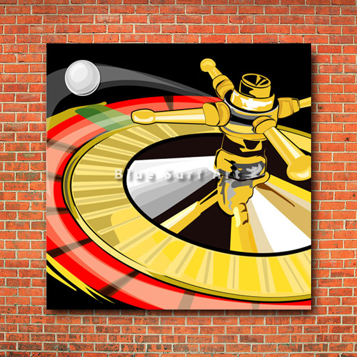 Roulette - red bricks wall