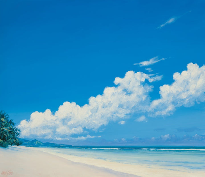 Seascape Painting Anse Bougainville Original Beach Print on Canvas or Paper
