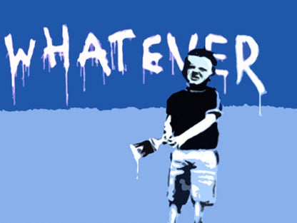 kid paints whatever banksy wall art for sale