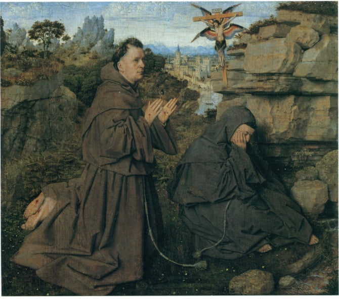 Saint Francis Receiving the Stigmata by Jan Van Eyck Reproduction Painting by Blue Surf Art by Jan Van Eyck Reproduction Painting by Blue Surf Art