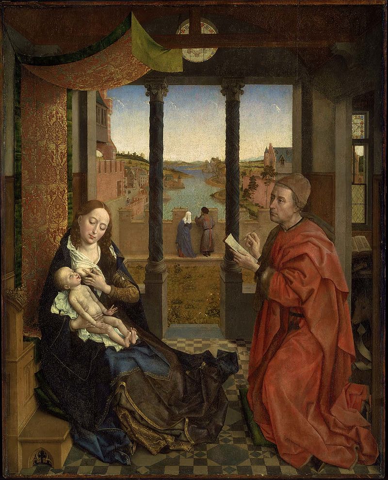 Saint Luke Drawing the Virgin by Jan Van Eyck Reproduction Painting by Blue Surf Art