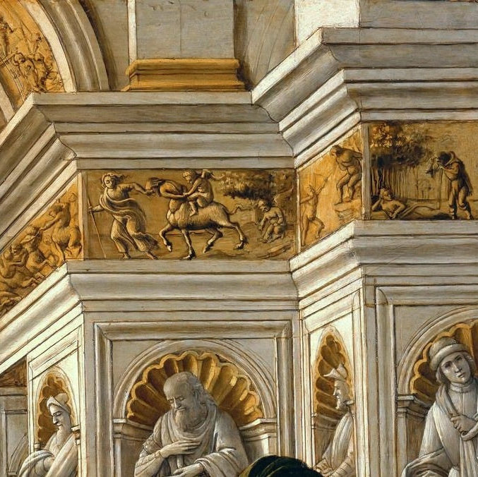 Calumny of Apelles (Botticelli) by Sandro Botticelli I Blue Surf Art