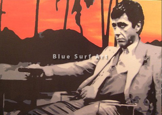 Scarface Movie Art Collection | Unique Hand-Painted Oil on Canvas Works