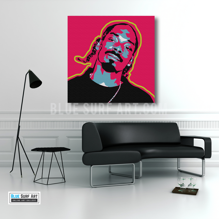 Snoop Dogg Canvas Art Oil Painting, Hip Hop Rapper Wall Art - Living room
