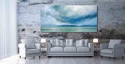 Storm Over Jura Painting by Derek Hare - Living room loft style