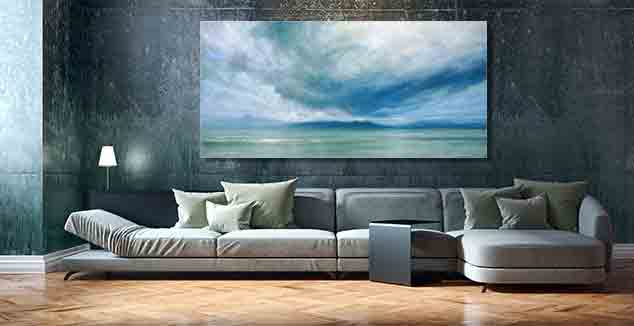 Storm Over Jura Painting by Derek Hare - darker wall color