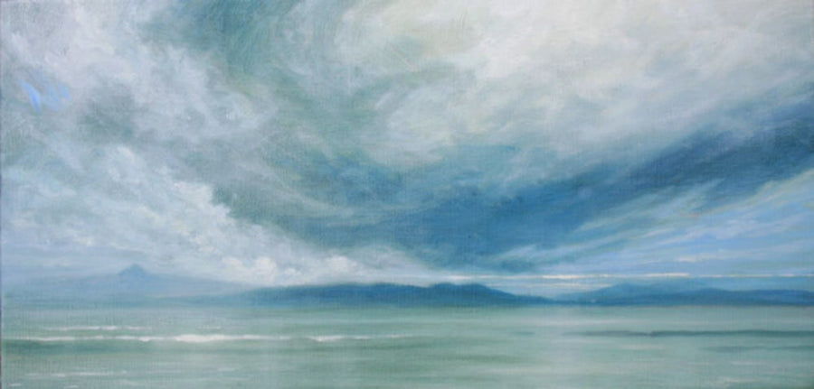 Stormy Art Horizon Canvas Art Painting Original Seascape Canvas Art