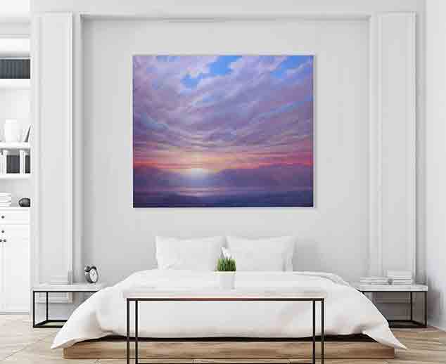 Sunrise After The Storm Painting by Derek Hare - Bedroom