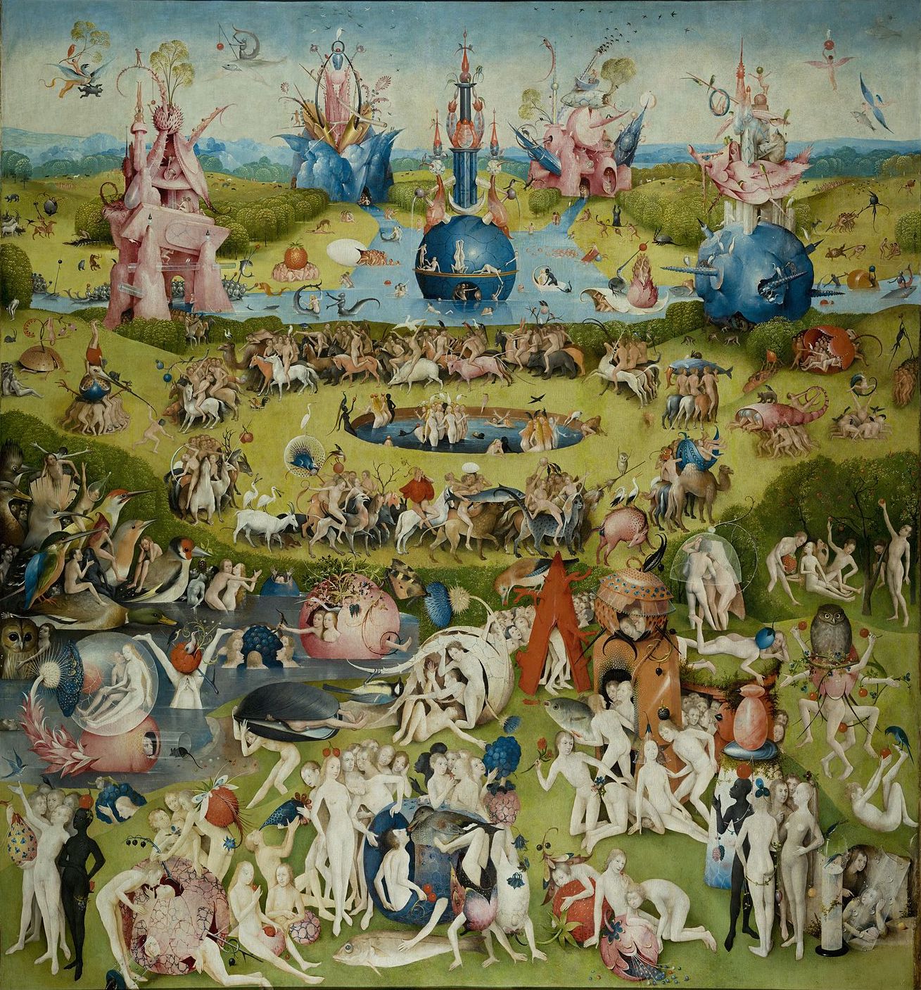The Garden of Earthly Delights by Hieronymus Bosch I Blue Surf Art