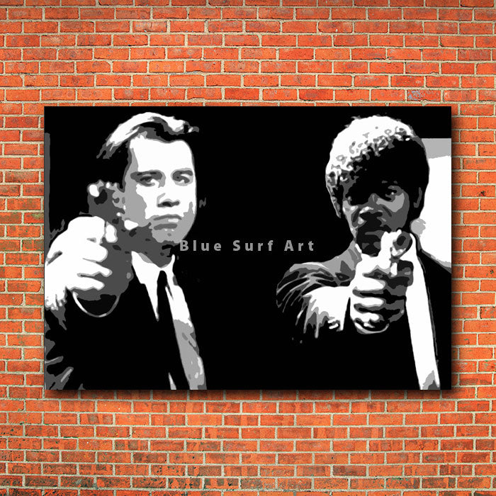 Vincent & Jules Black and White - red brick wall