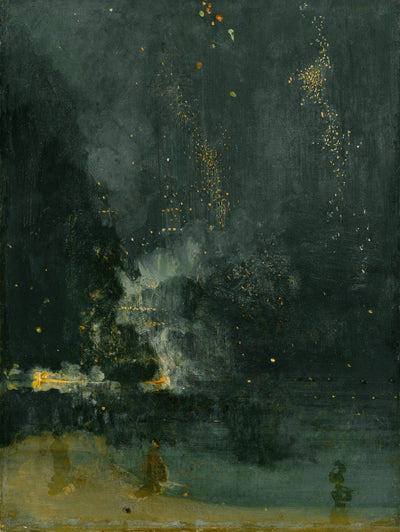 Nocturne in Black and Gold – The Falling Rocket by James Abbott McNeill Whistler Reproduction Painting by Blue Surf Art
