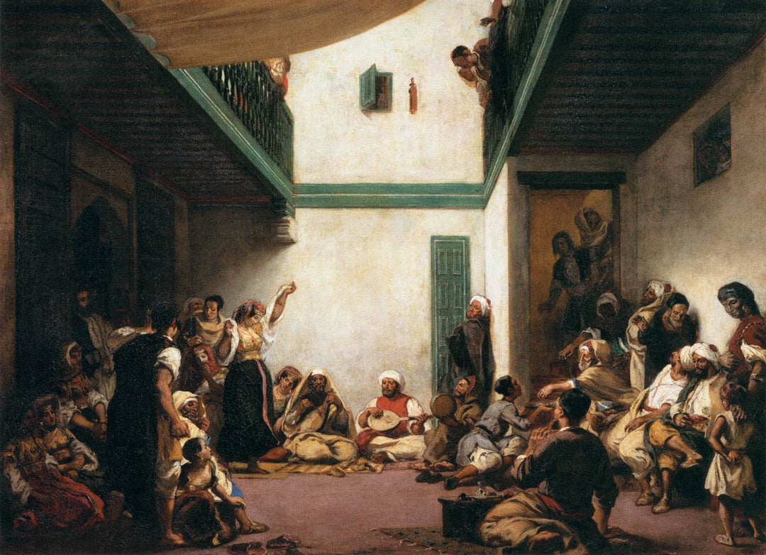 A Jewish wedding in Morocco by Eugène Delacroix Reproduction Painting by Blue Surf Art