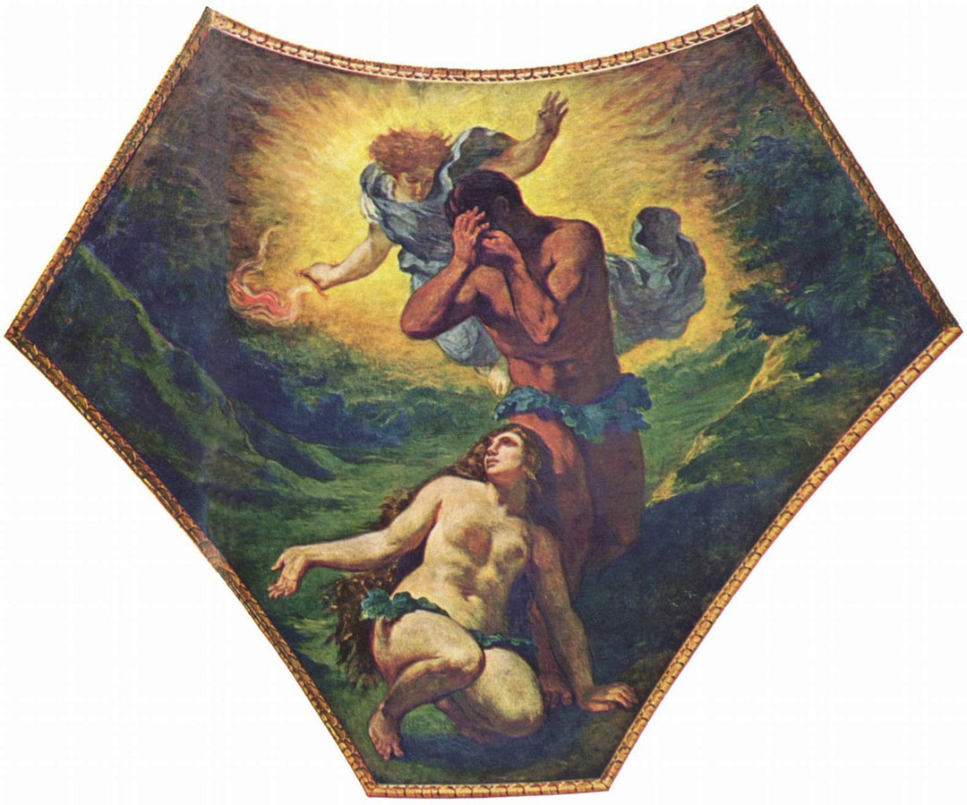 Adam and Eve by Eugène Delacroix Reproduction Painting by Blue Surf Art