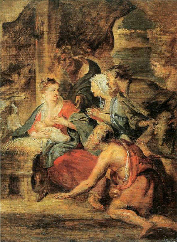 Adoration of the Shepherds by Genii by Peter Paul Rubens Reproduction Oil Painting on Canvas