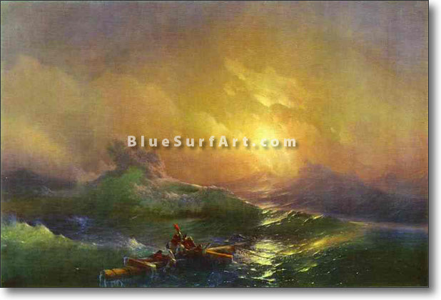 The Tenth Wave by Ivan Aivazovsky Reproduction Painting by Blue Surf Art