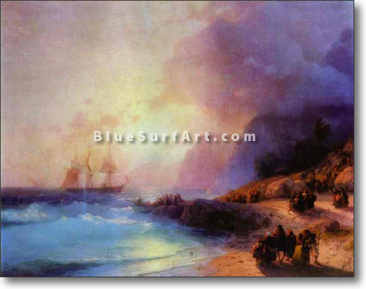 On the Island of Crete by Ivan Aivazovsky Reproduction Painting by Blue Surf Art