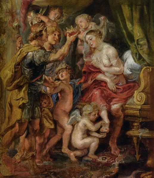 Alexander and Roxana by Peter Paul Rubens Reproduction Oil Painting on Canvas