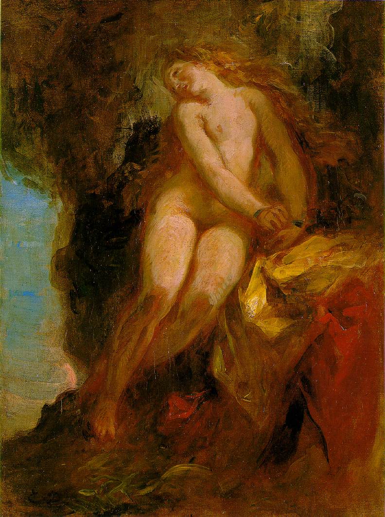 Andromeda by Eugène Delacroix Reproduction Painting by Blue Surf Art