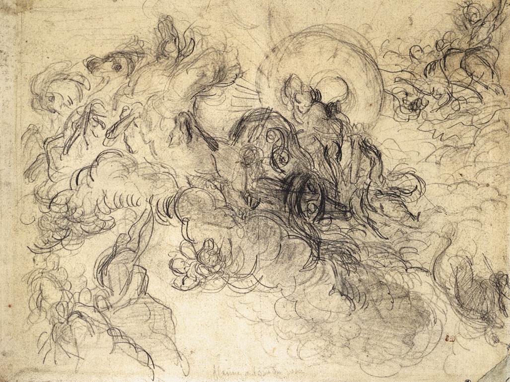 Apollo Slays Python by Eugène Delacroix Reproduction Painting by Blue Surf Art