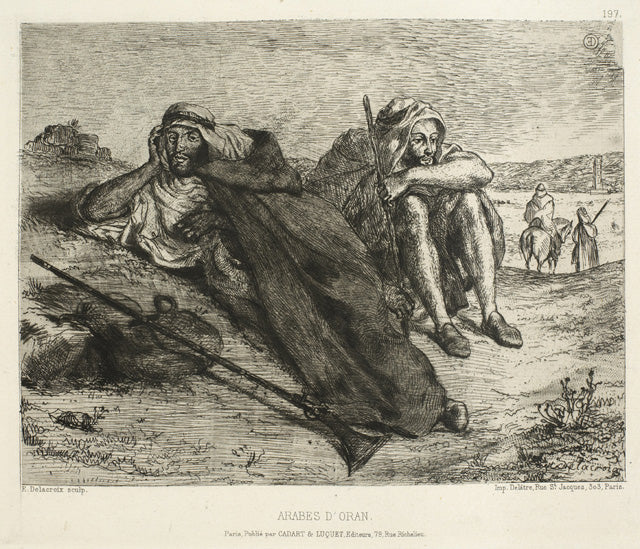 Arabs of Oran by Eugène Delacroix Reproduction Painting by Blue Surf Art