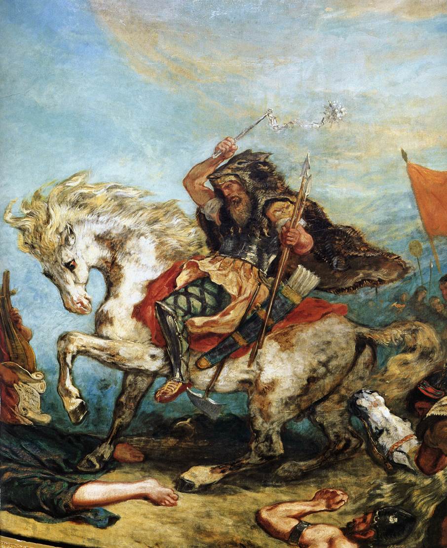 Attila the Hun by Eugène Delacroix Reproduction Painting by Blue Surf Art