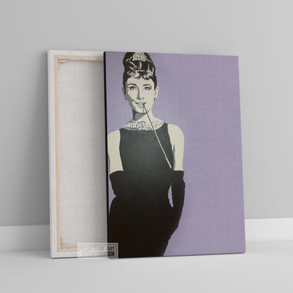 Audrey Hepburn Wall Art Breakfast at Tiffany Pop Art Handmade Painting  3