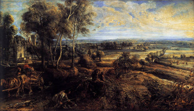 Autumn Landscape with a View of Het Steen by Peter Paul Rubens Reproduction Oil Painting on Canvas