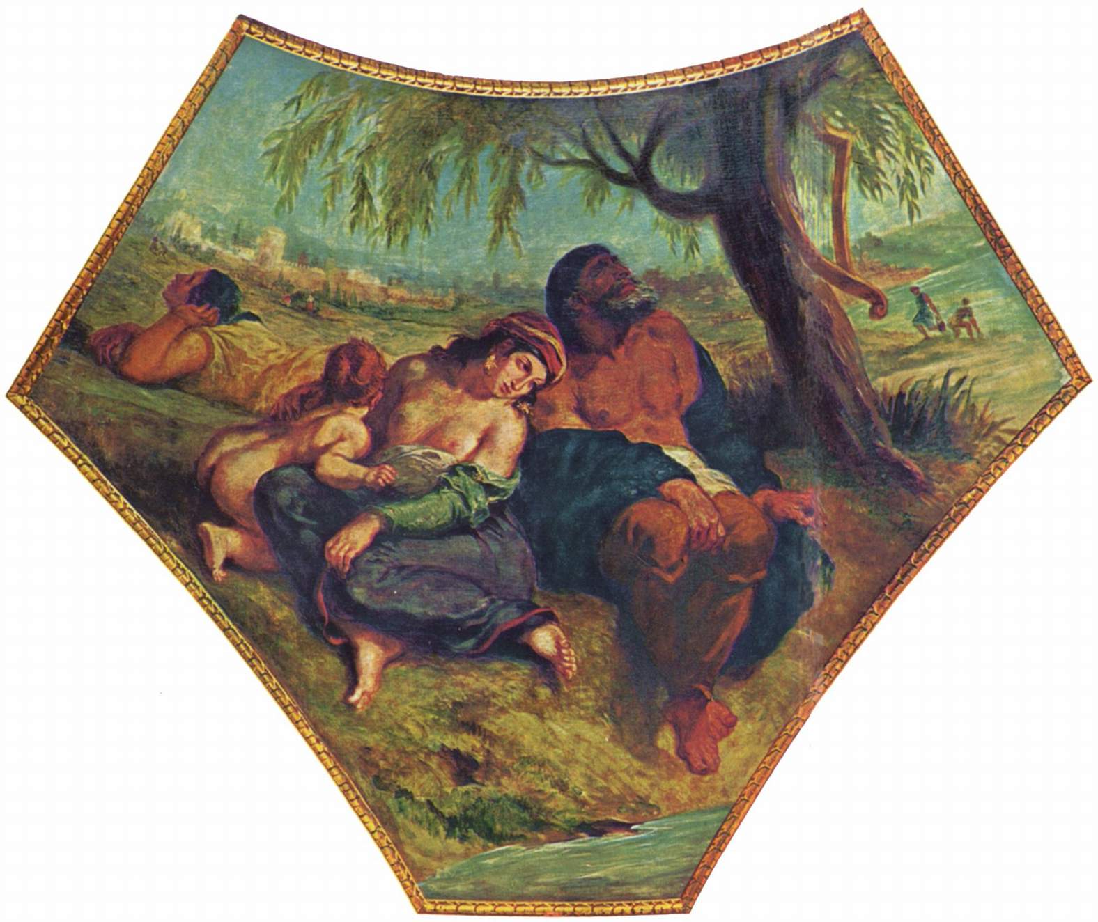 Babylonian Captivity by Eugène Delacroix Reproduction Painting by Blue Surf Art