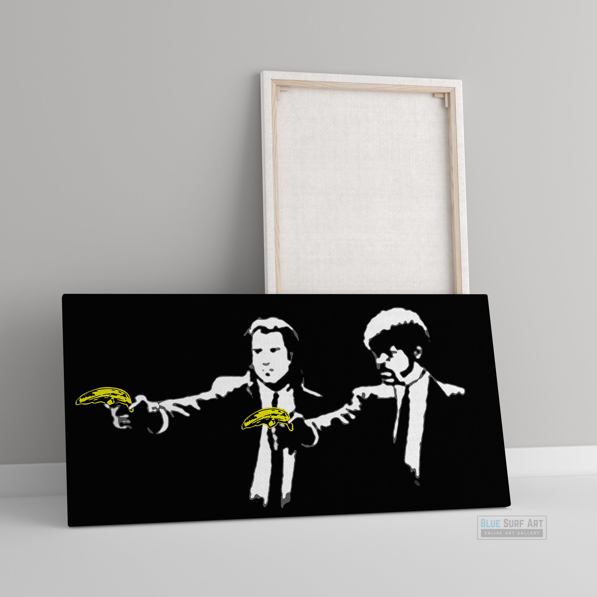 Banksy Banana Fiction Street Art. Banksy wall art, banksy canvas art, banksy painting, banana banksy canvas painting