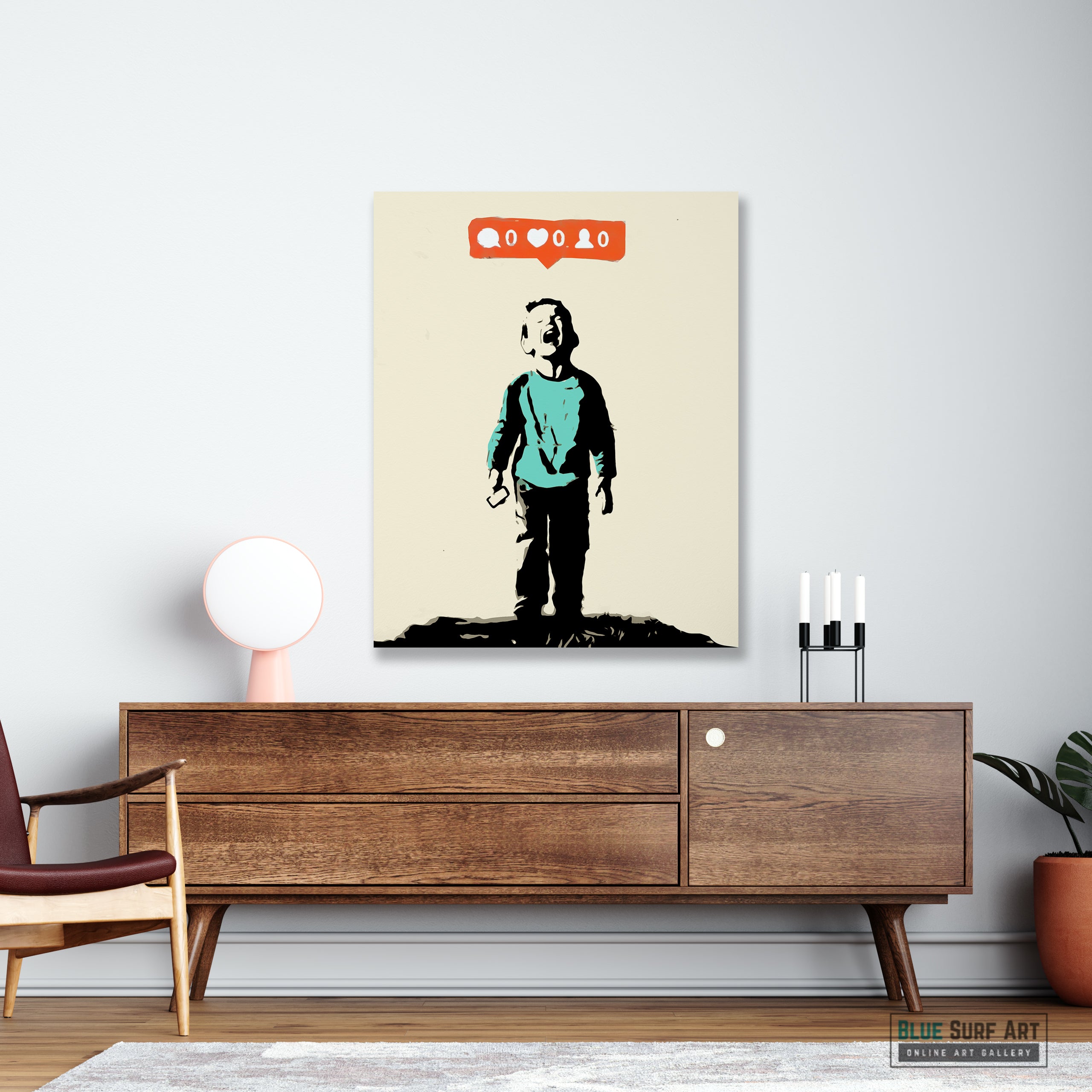 Banksy Boy Crying No Like Street Art, Banksy Art for Sale 100% Handmade  - 4