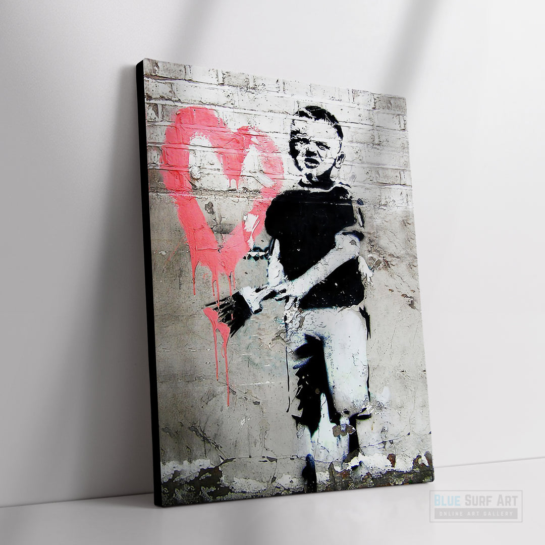 Banksy Boy Painting Heart Street Art Painting 1