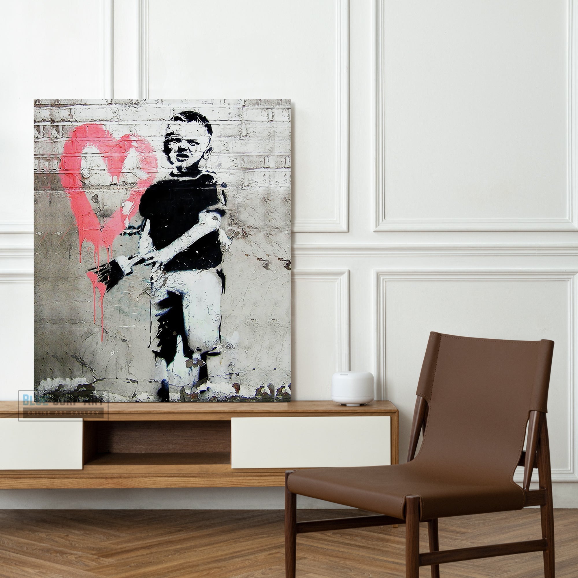 Banksy Boy Painting Heart Street Art Painting 2