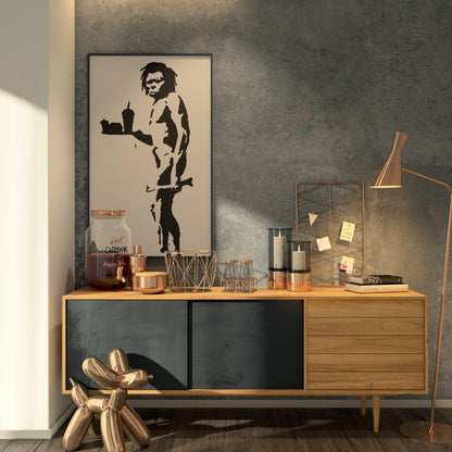 Banksy Cave Man