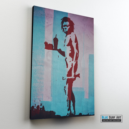 Banksy Caveman with Fast-food