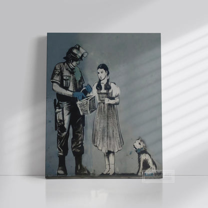 Banksy Dorothy Search Handmade Oil on Canvas, Made to Order