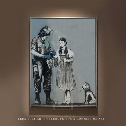 Banksy Dorothy Search Handmade Oil on Canvas, Made to Order