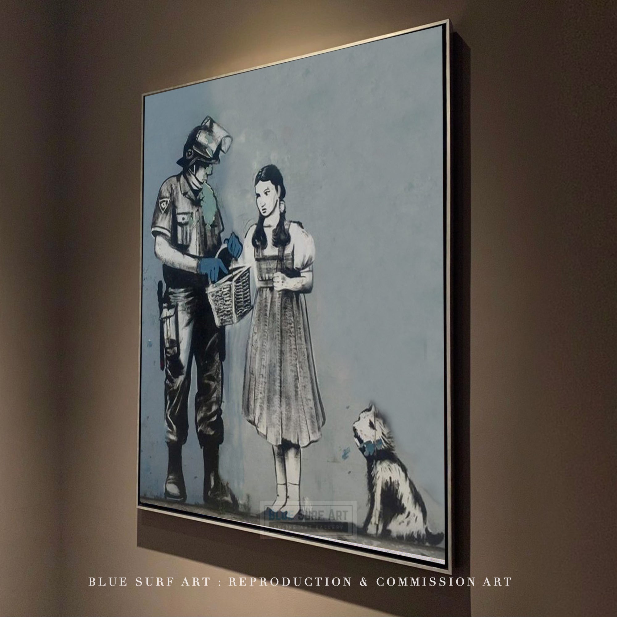 Banksy Dorothy Search Handmade Oil on Canvas, Made to Order