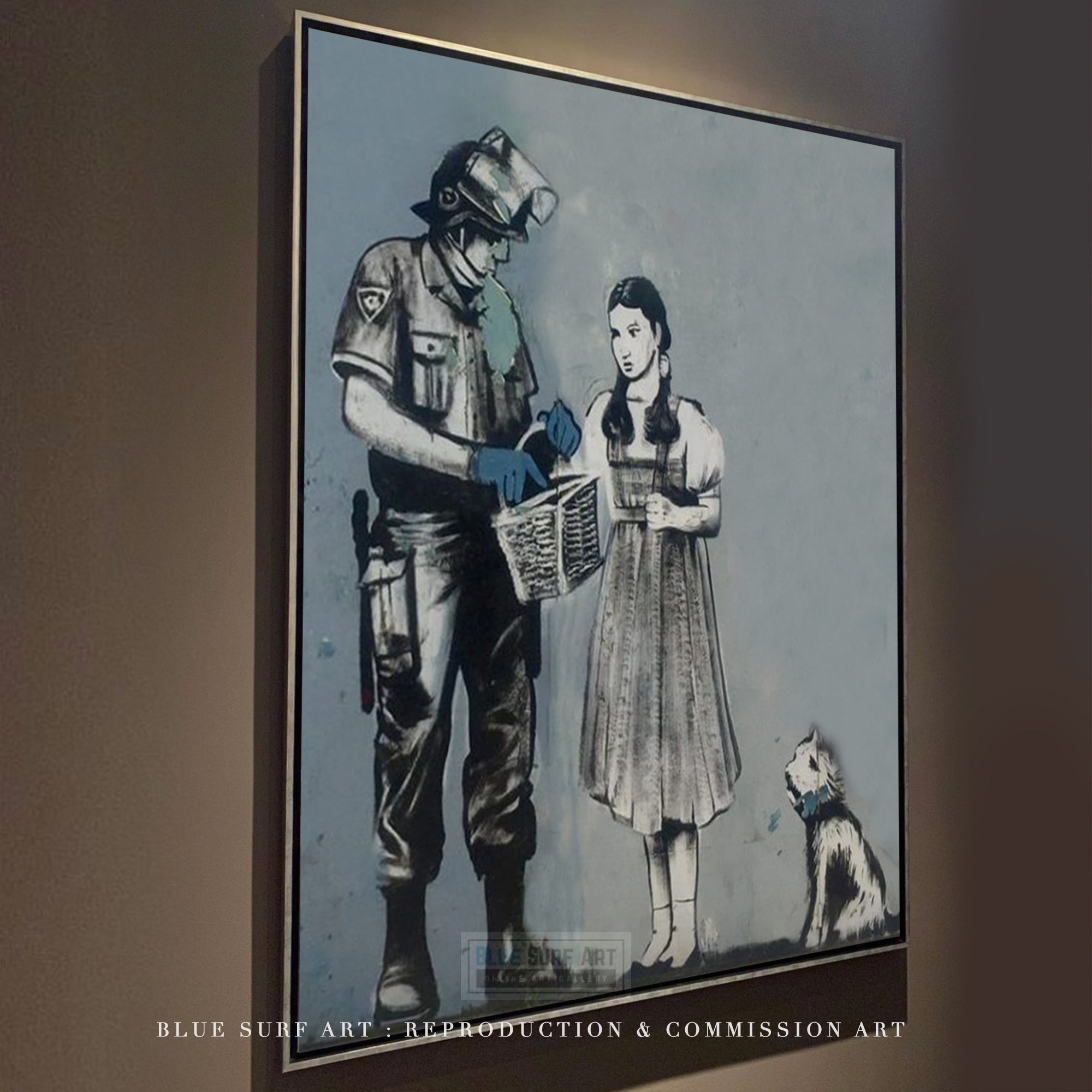 Banksy Dorothy Search Handmade Oil on Canvas, Made to Order