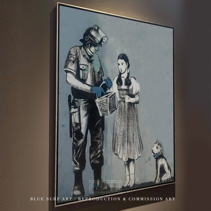 Banksy Dorothy Search Handmade Oil on Canvas, Made to Order