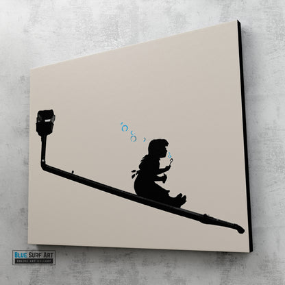 Banksy slider, Banksy canvas art, banksy wall art painting, banksy girl slider