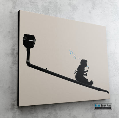 Banksy slider, Banksy canvas art, banksy wall art painting, banksy girl slider